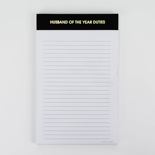 Husband of the Year Duties Notepad