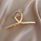 Matte Gold Hair Claw Clip