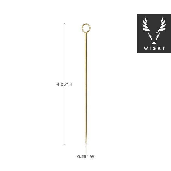 Reusable Gold-Plated Cocktail Picks - Set of 6