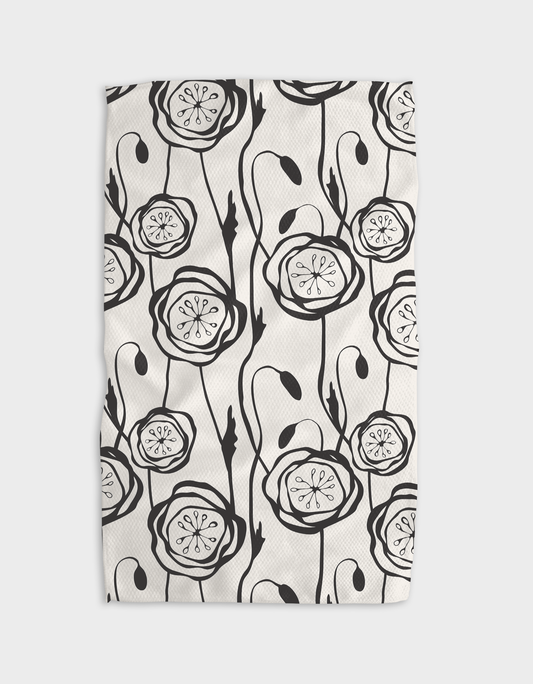 Geometry Smell the Flowers Kitchen Tea Towel