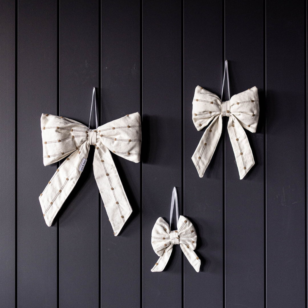 Dotted Embroidered Bow