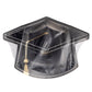 Black Grad Cap Plate