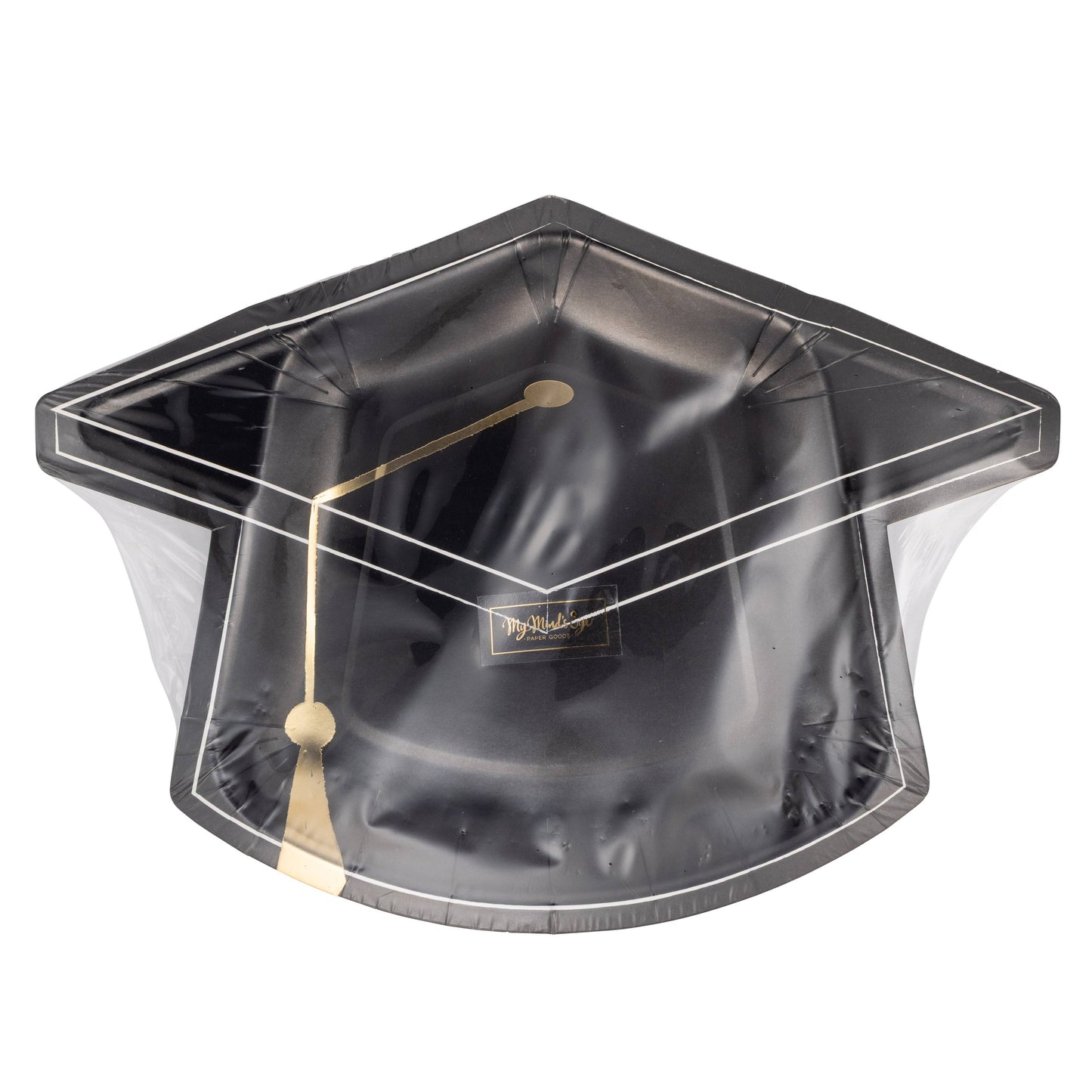 Black Grad Cap Plate