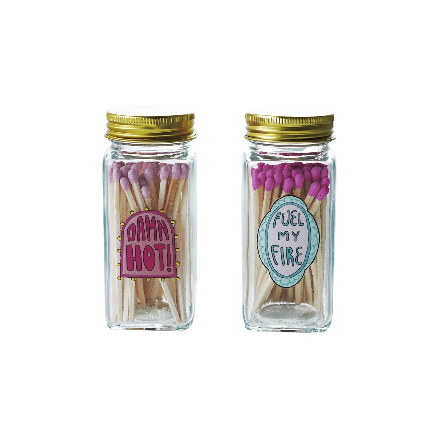 Cute Glass Jar Match Holder