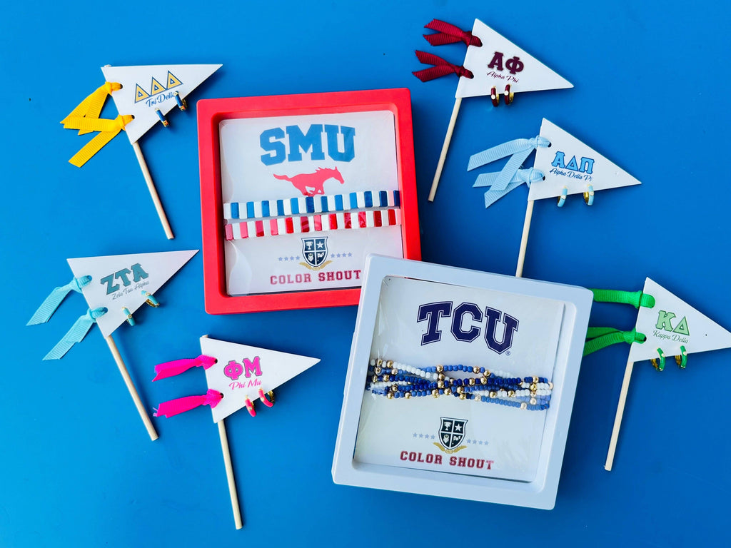 ADPi Sorority Greek Letter Bracelet Stack