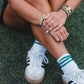 Game Day" Green & Yellow Hair Tie Bracelets