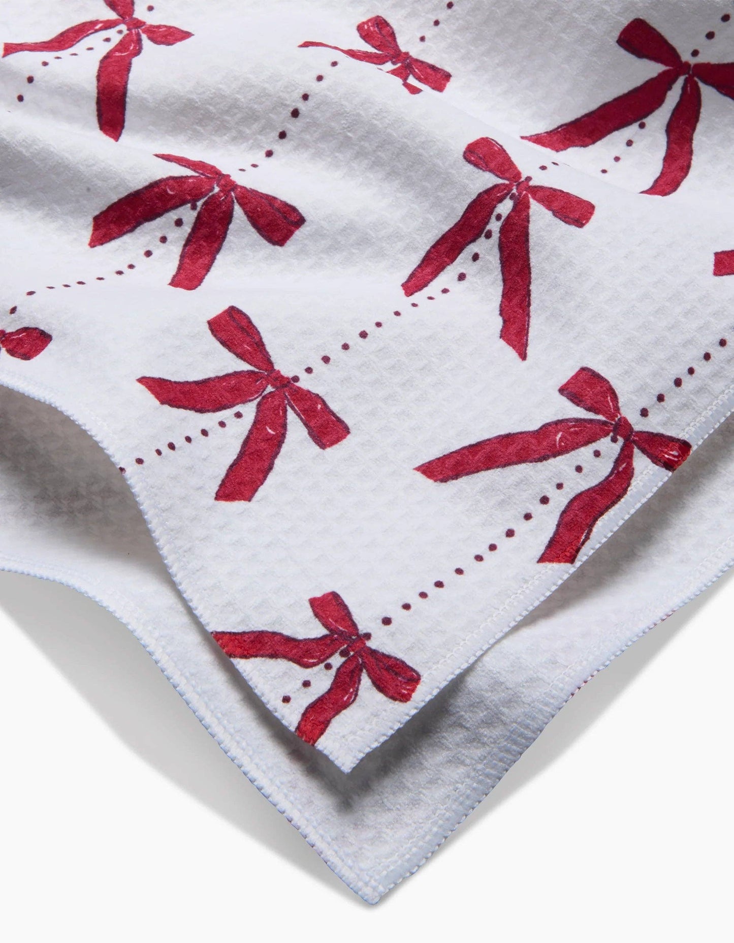 Geometry Little Bows And Pearls Luxe Hand Towel