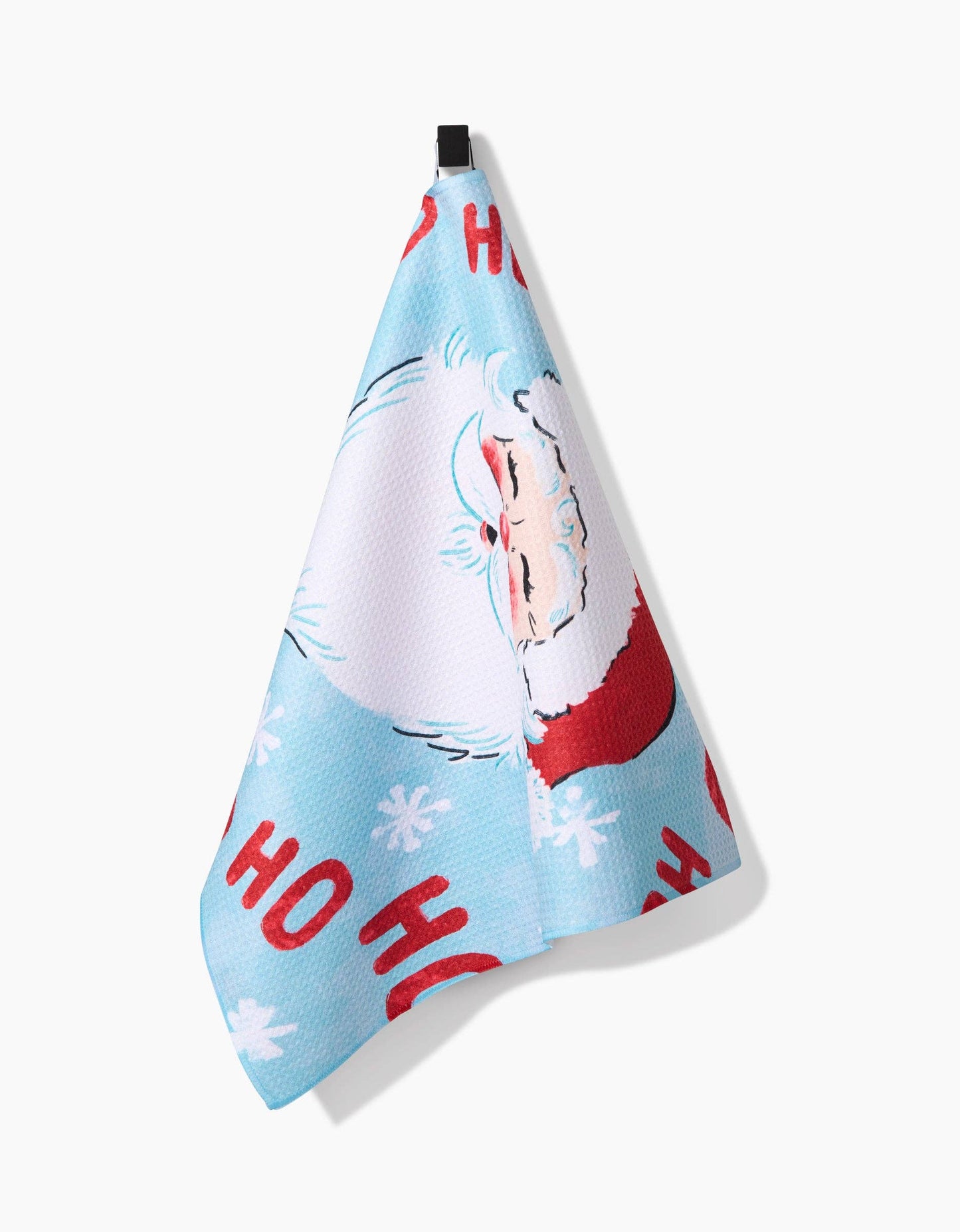 Geometry Merry Santa Claus Tea Towel