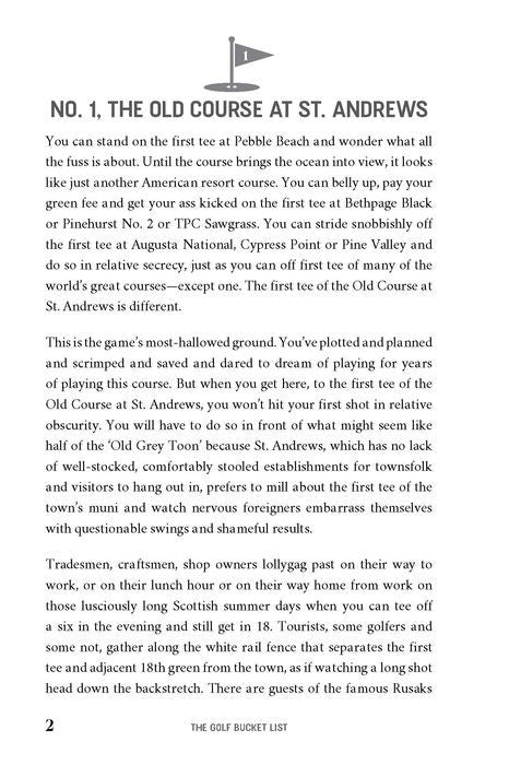 The Golf Bucket List Book