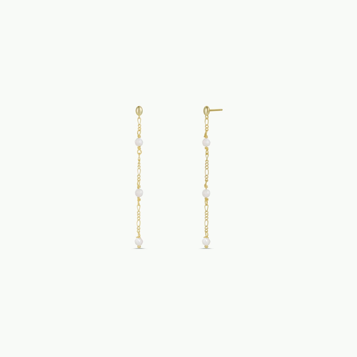 Gemstone Chain Drop Earring