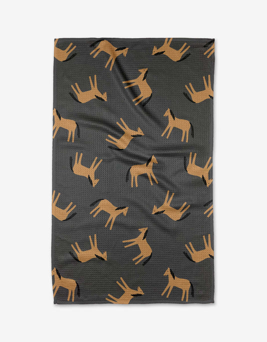 Geometry Horses Luxe Tea Towel