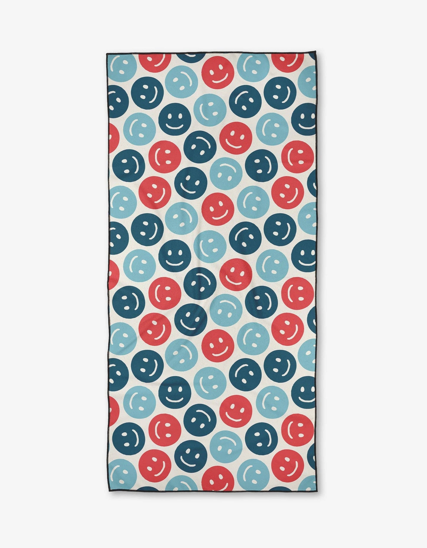 Geometry Smiley Face Beach Towel