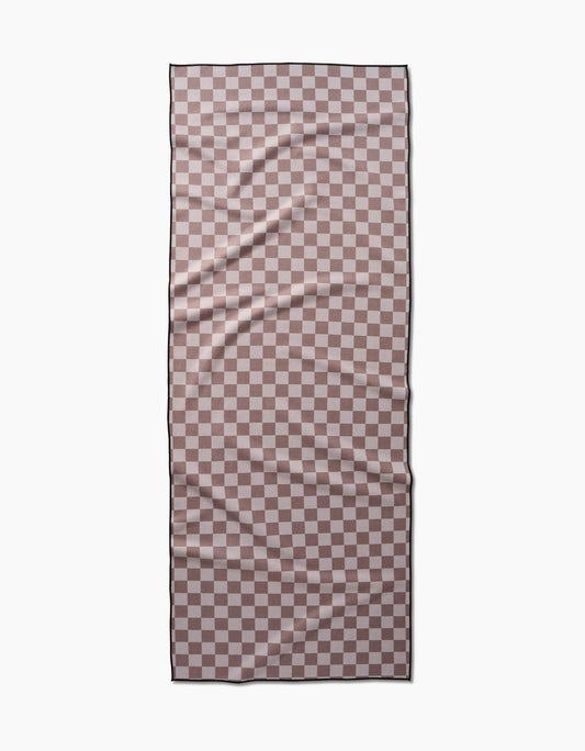 Geometry Chic Checker Yoga Towel