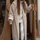 Lapel Plush Fleece Trench Coat