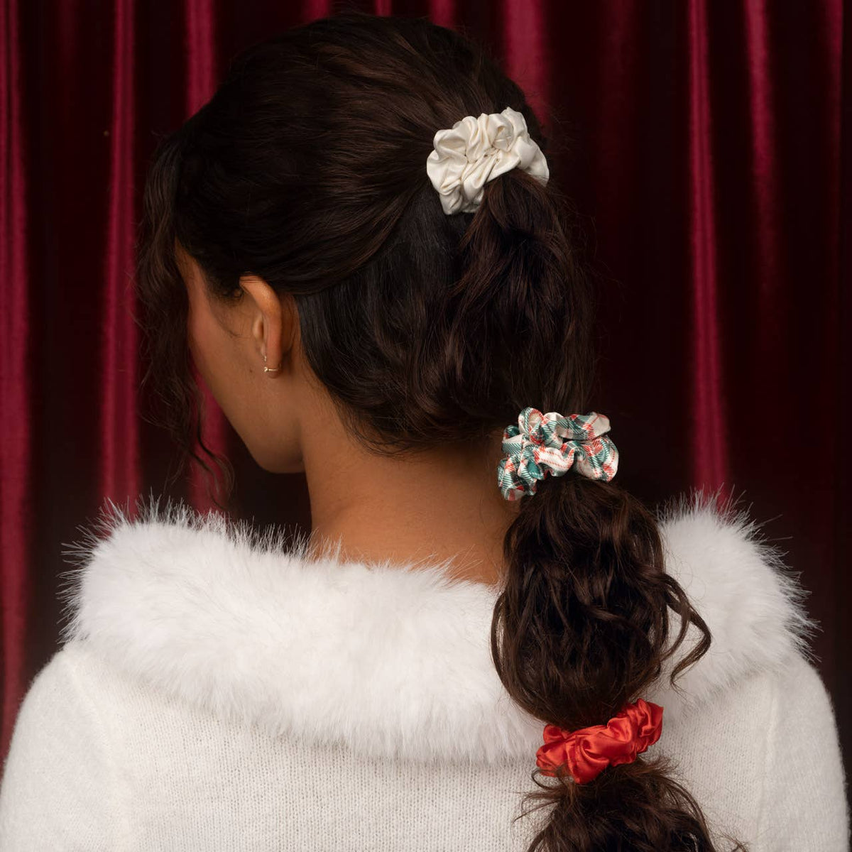Holiday Satin Scrunchies