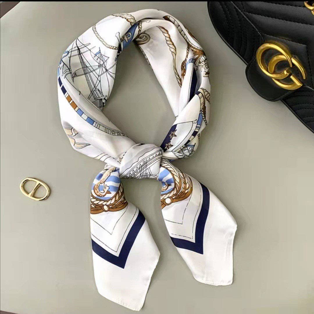 Retro Chic Silk Scarf