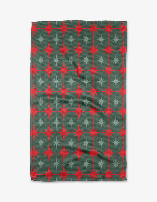 Geometry Holiday Stars Tea Towel