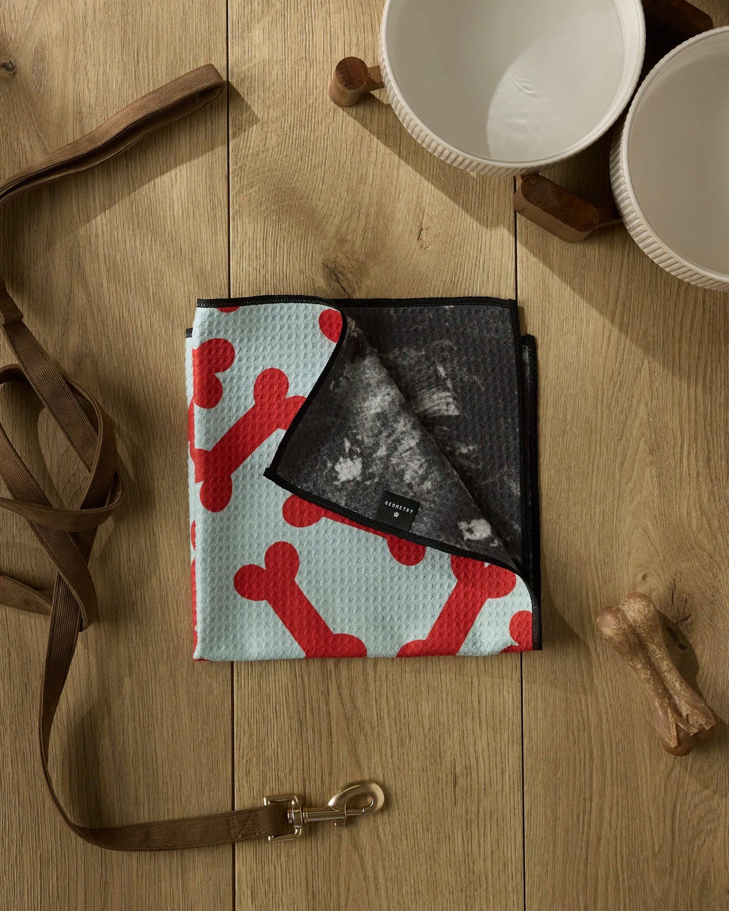 Geometry Yuletide Pup Paw Towel