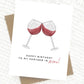 Happy Birthday Wine Card