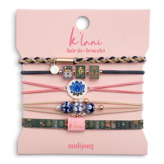 "Mahjong" Accent Hair Tie Bracelets