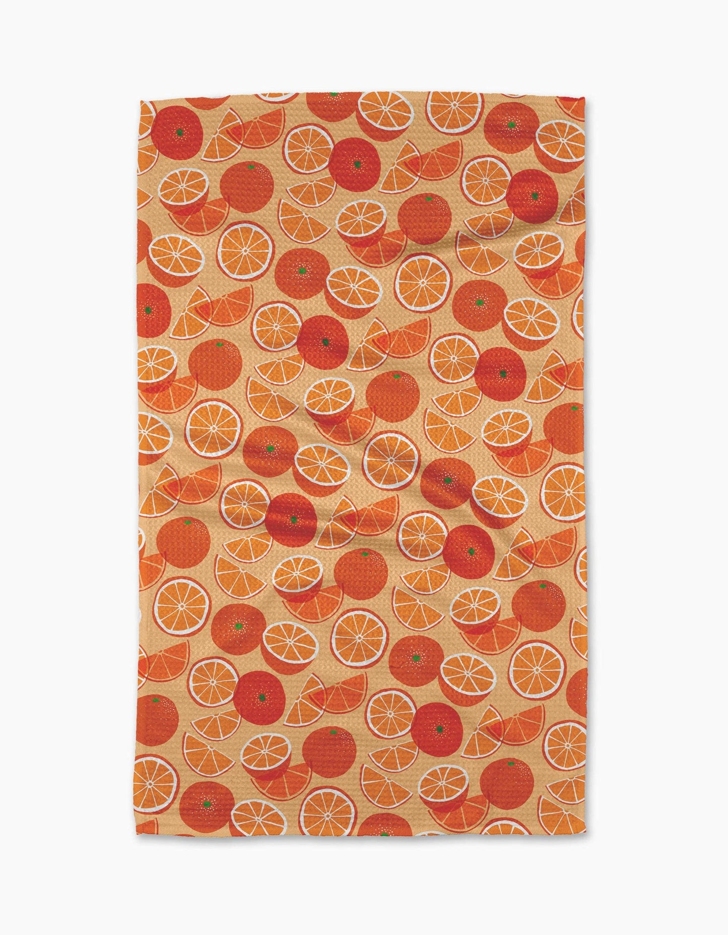 Geometry Only Oranges Tea Towel