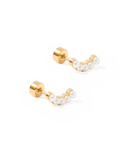 Abigail Pearl Screwback Studs