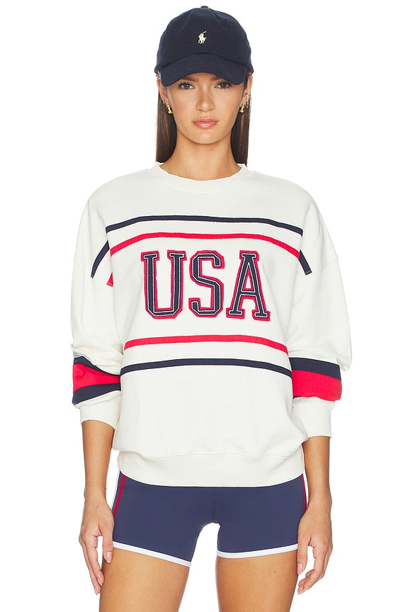 Devyn Oversized USA Sweatshirt