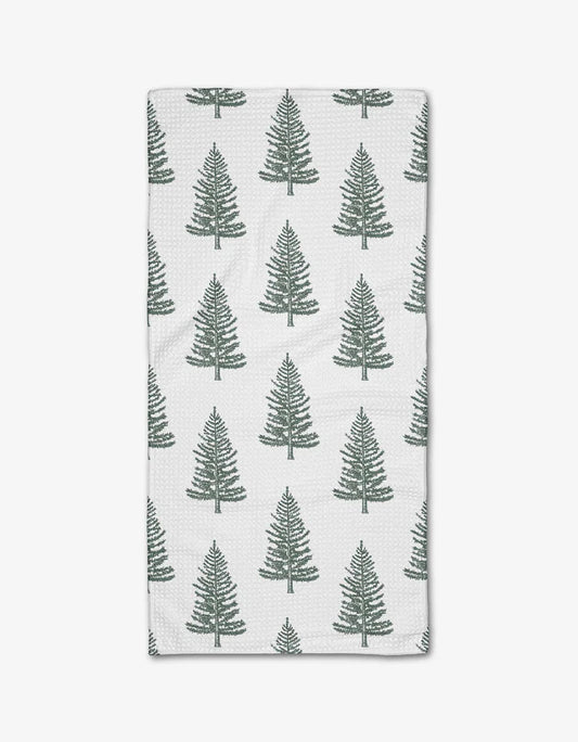 Geometry Frosted Trees Bar Towel