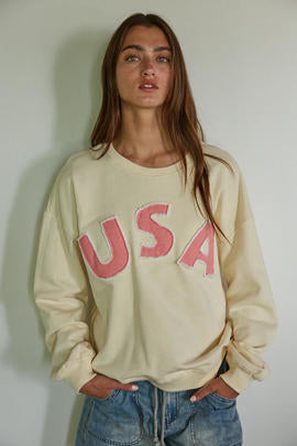 USA Patchwork Pullover