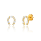 Baguette Horseshoe Studs