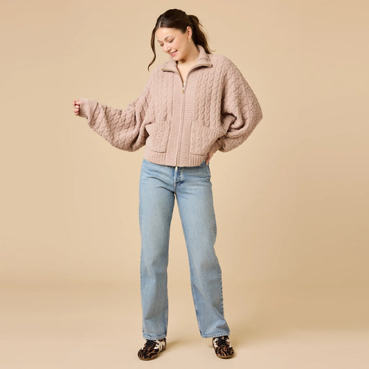 Marshmallow Funnel Neck Sweater