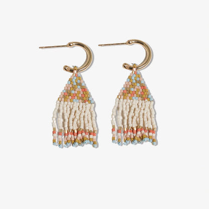 Leta Gold Hoop Mini Fringe Earrings