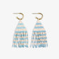 James Light Blue Stripes Mini Gold Hoops