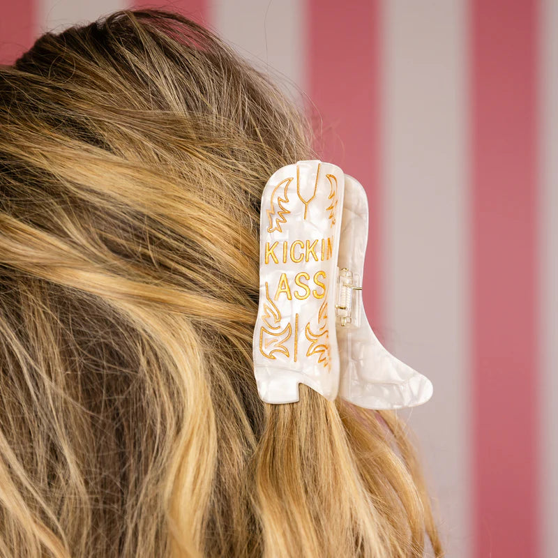 Kickin' Ass Cowboy Boot Hair Clip