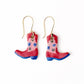 Danielle Cowgirl Boot Ceramic Earrings