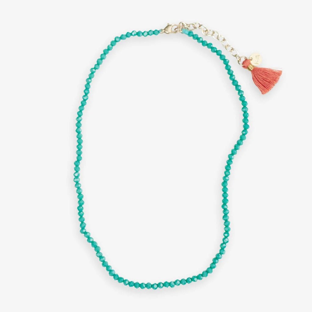 Hayden Crystal Necklace + Tassel