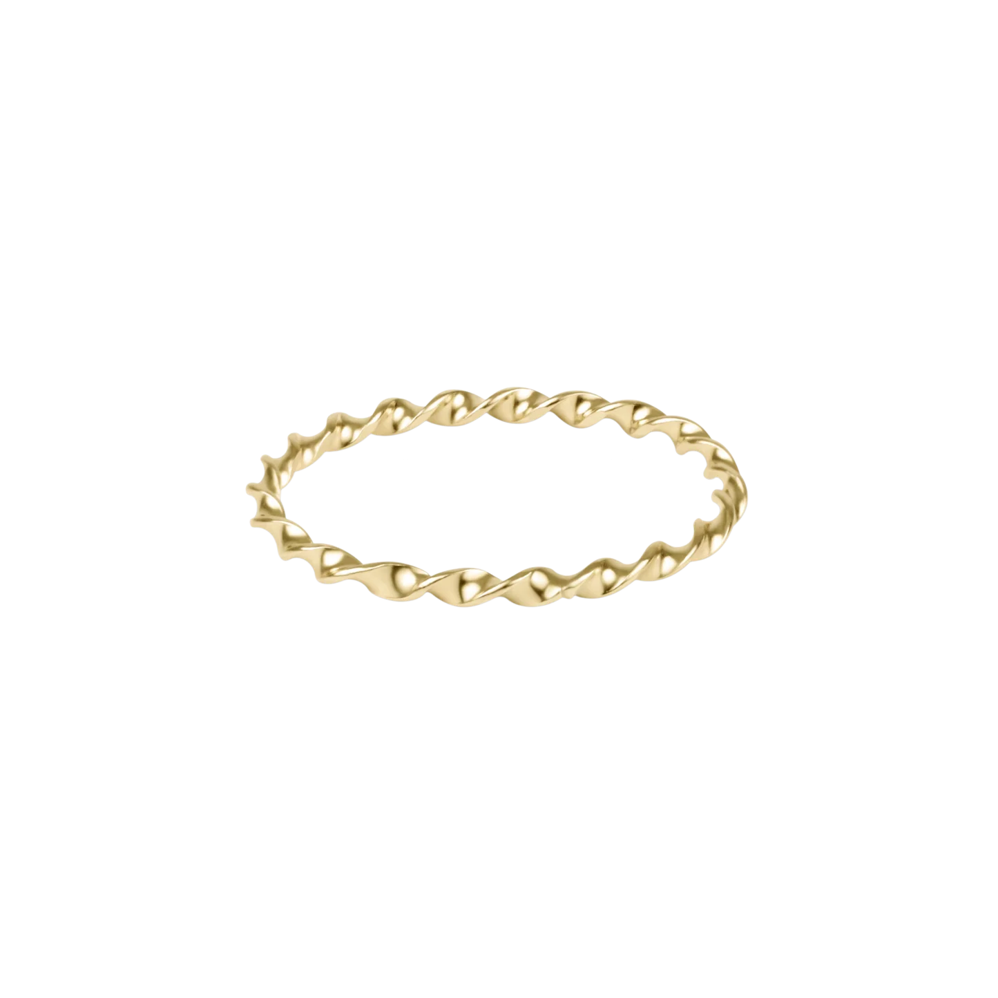 enewton Classic Gold Twisted Thin Band Ring