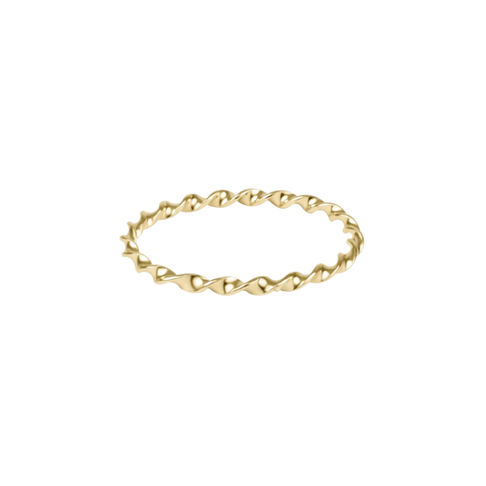 enewton Classic Gold Twisted Thin Band Ring