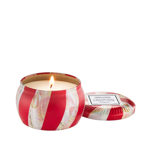 Voluspa Crushed Candy Cane Mini Tin