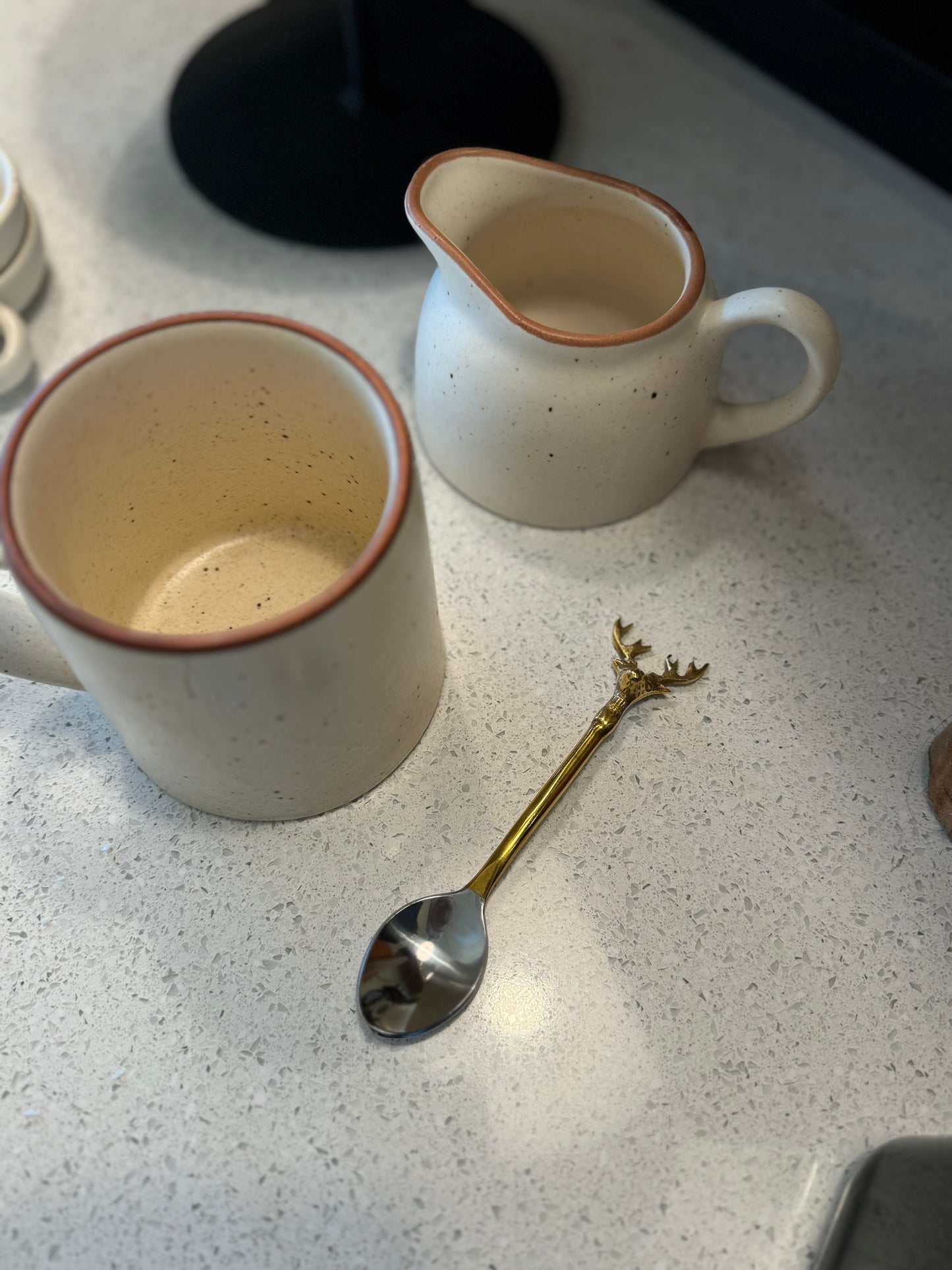 Single Gold Reindeer Coffee Spoon