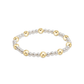 enewton 4mm Pearl Sincerity Pattern 6mm Gold Bead Bracelet