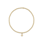 enewton Classic Gold 2mm Bead Bracelet + Small Signature Cross Charm