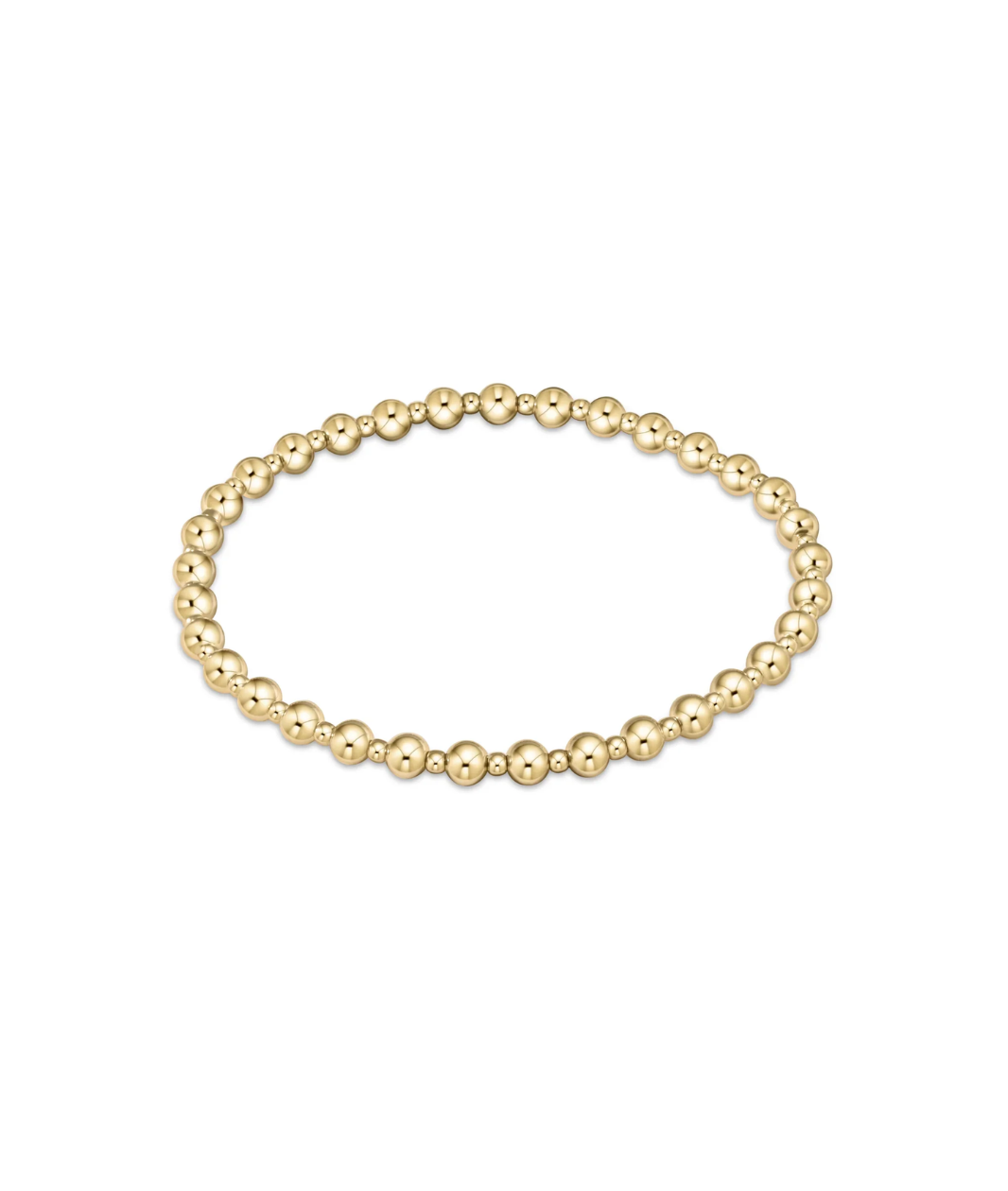enewton Classic Grateful Pattern 4mm Gold Bead Bracelet