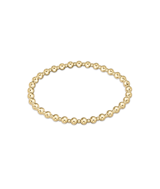 enewton Classic Grateful Pattern 4mm Gold Bead Bracelet