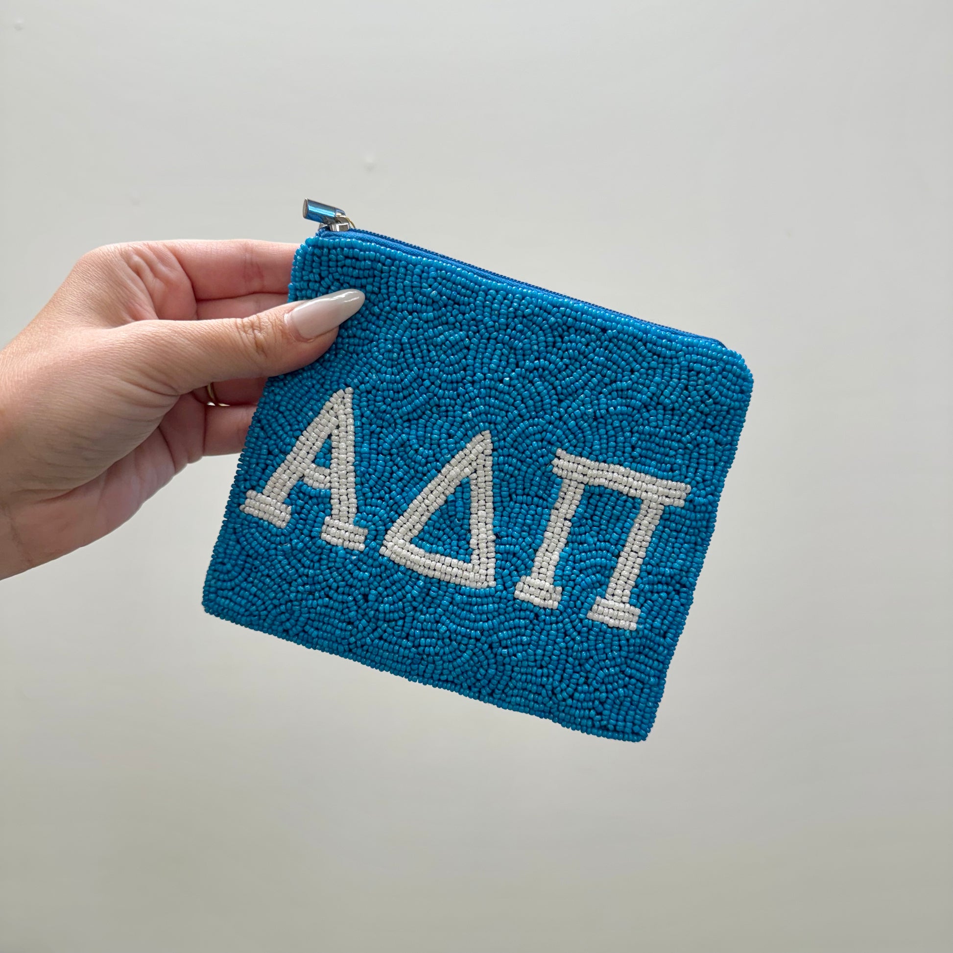 Adpi Store ADPi Sorority Beaded Pouch – Gold+Oak