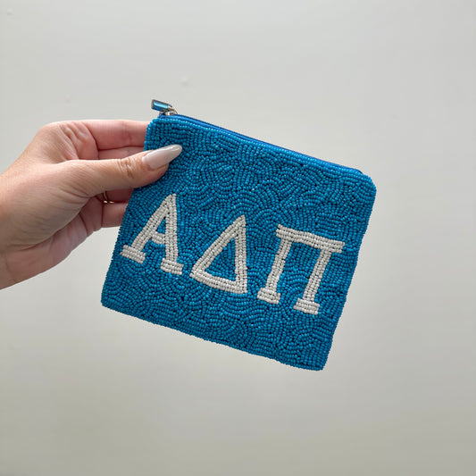 ADPi Sorority Beaded Pouch