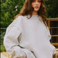 Grey Mock Neck Sweatshirt