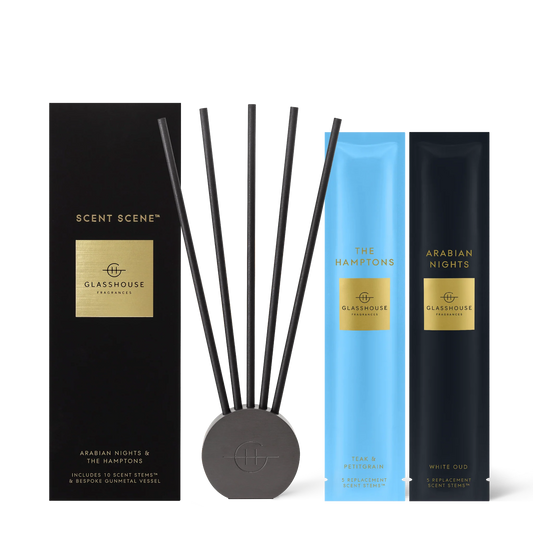 Glasshouse The Hamptons & Arabian Nights Liquidless Diffuser Duo