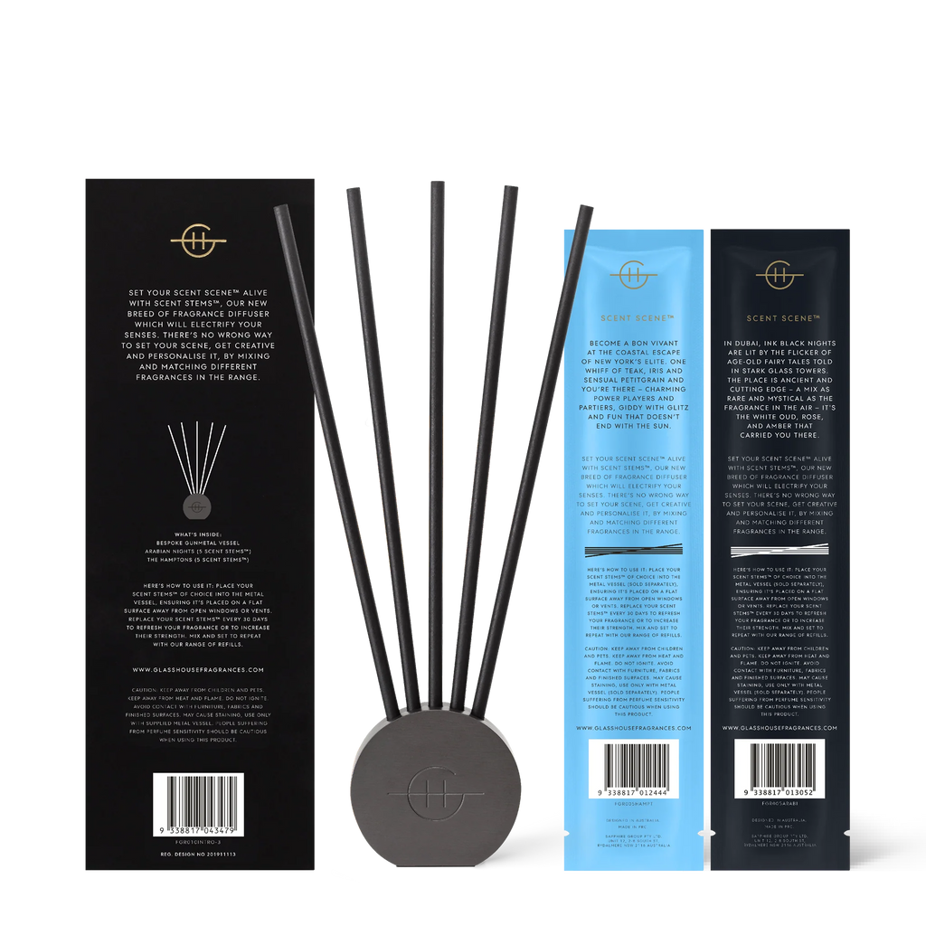 Glasshouse The Hamptons & Arabian Nights Liquidless Diffuser Duo