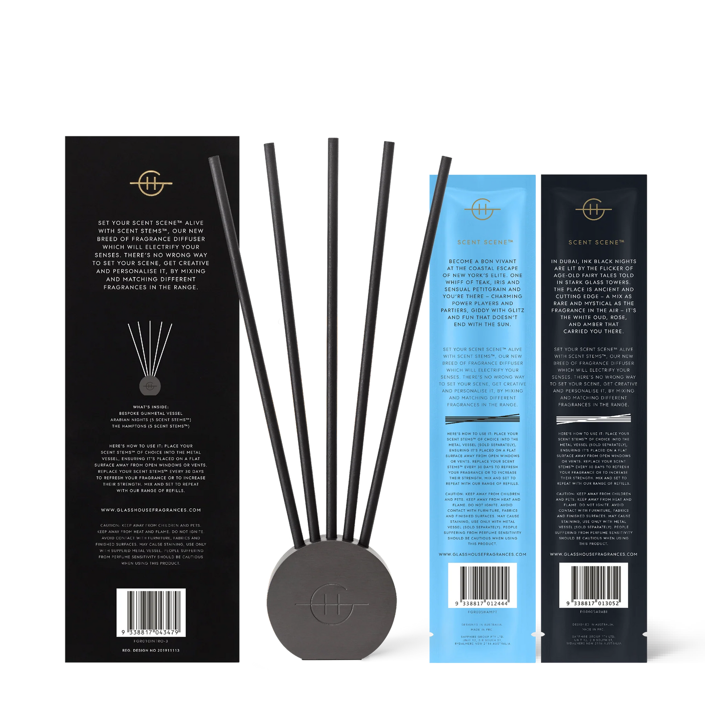 Glasshouse The Hamptons & Arabian Nights Liquidless Diffuser Duo